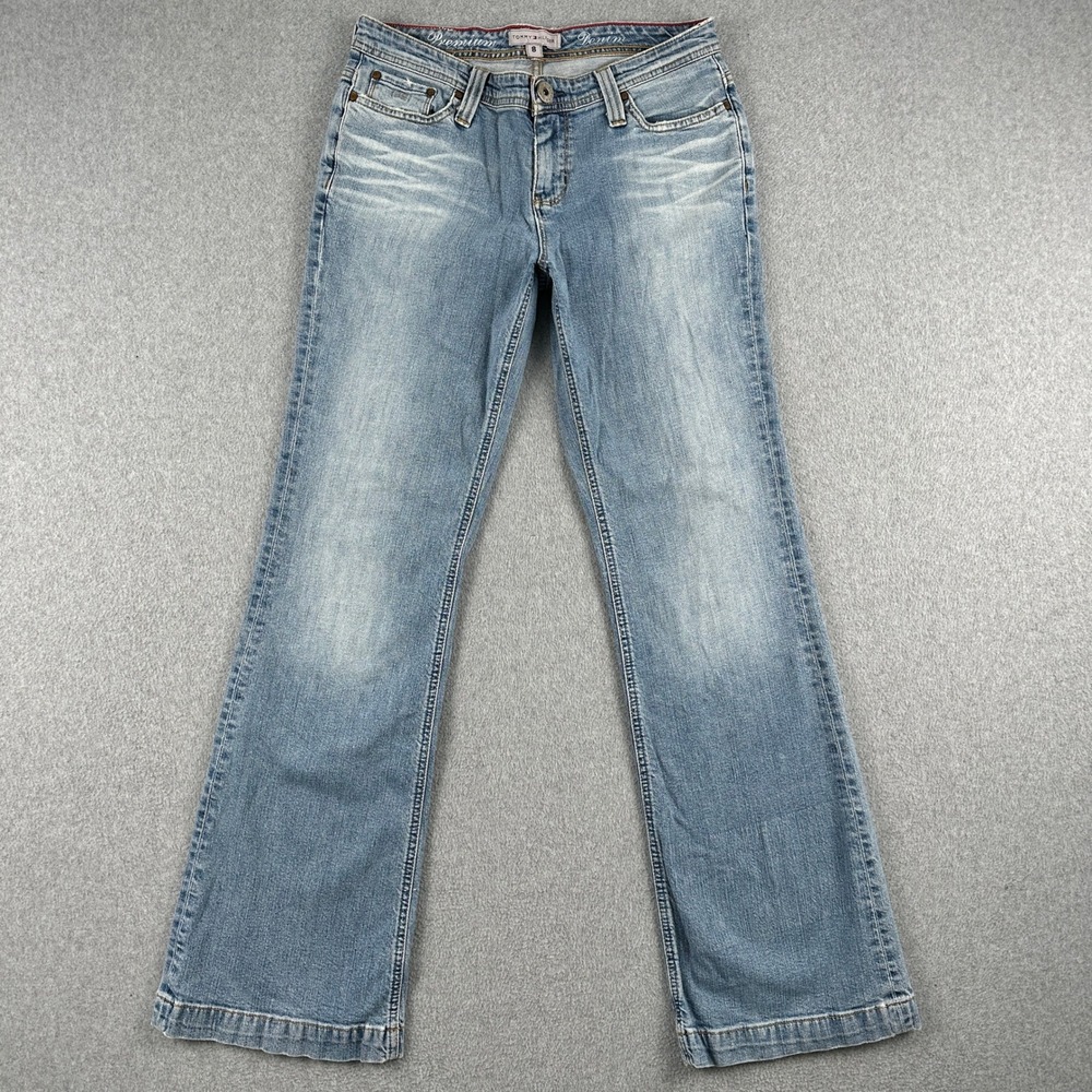 Vintage Tommy Hilfiger Jeans Womens 8 Blue Premium Denim Bootcut Low‎ Rise